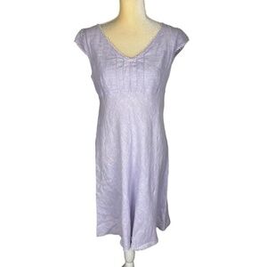 Mimi Maternity‎ Lavender Purple Linen Dress Size Medium